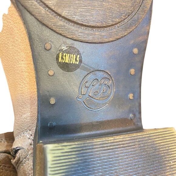 Lucky Brand Brenon size 8.5 zipper side booties brown tan - Picture 5 of 9